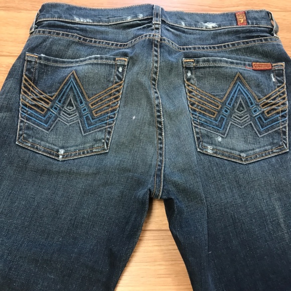 7 For All Mankind “A” Pocket Jeans size 33 Boot Cut - Picture 2 of 7